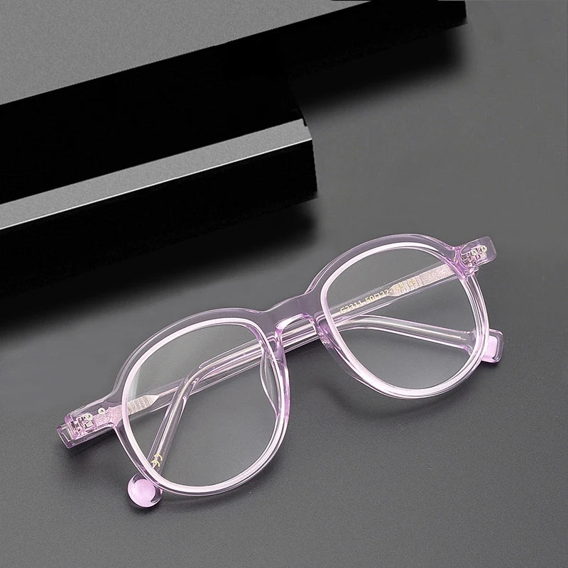 Hewei Women's Full Rim Irregular Square Acetate Eyeglasses 2311 Full Rim Hewei   