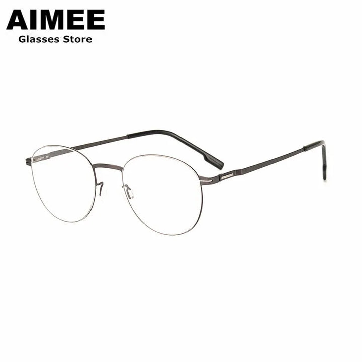 Aimee Women's Full Rim Oval Round Stainless Steel Eyeglasses 12319 Full Rim Aimee   