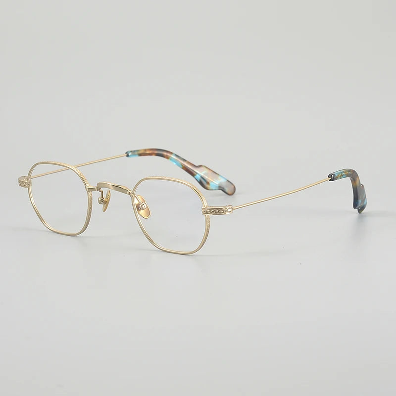 Muzz 652F men's small square IP titanium prescription eyeglasses — view 3