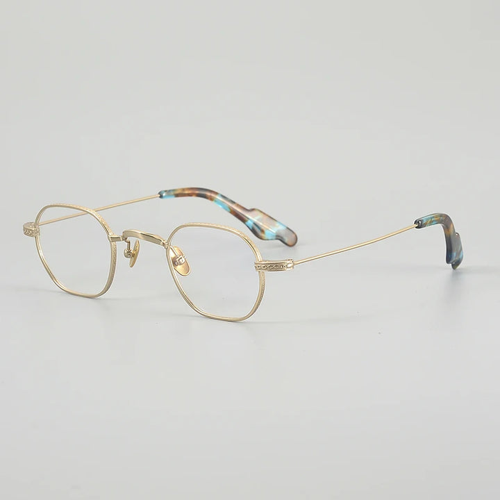 Muzz 652F men's small square IP titanium prescription eyeglasses — view 3