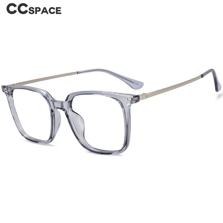 CCspace Unisex Full Rim Square Tr 90 Titanium Eyeglasses 55981 Full Rim CCspace   