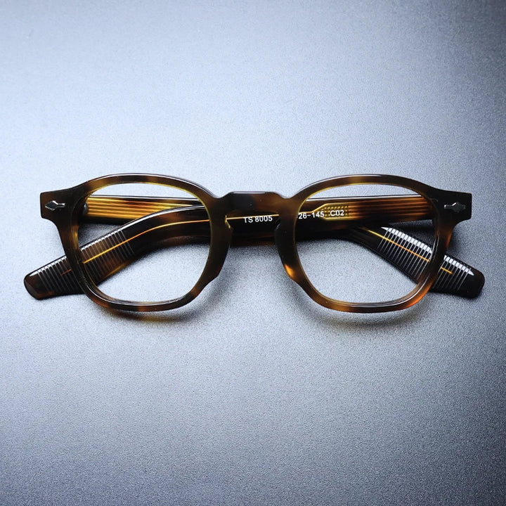 Gatenac Unisex Full Rim Square Acetate Eyeglasses Gxyj1231 Sunglasses Gatenac Tortoiseshell  