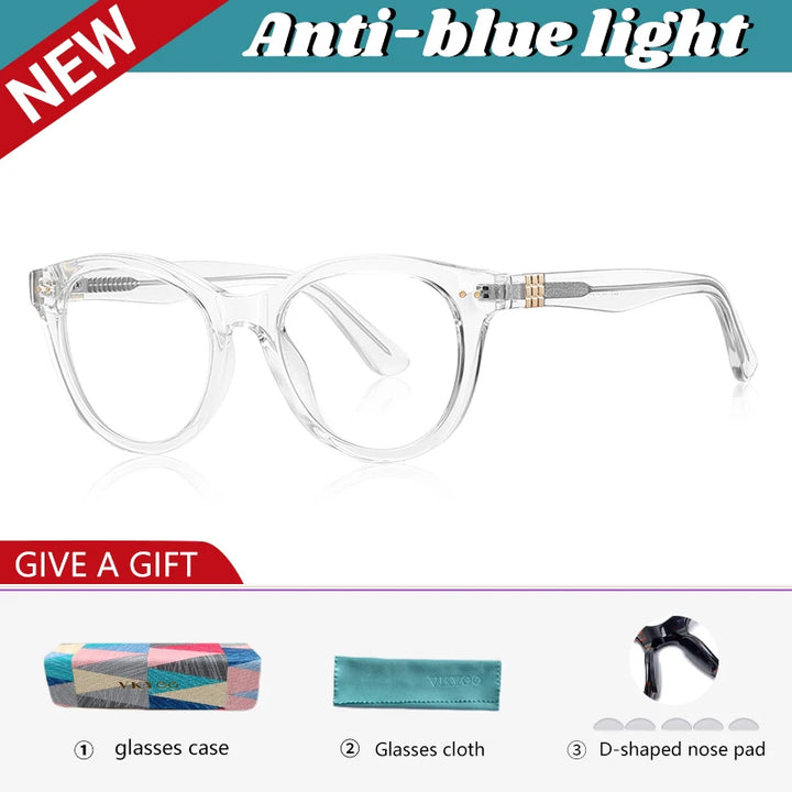 Vicky Unisex Full Rim Round Tr 90 Titanium Reading Glasses 622231