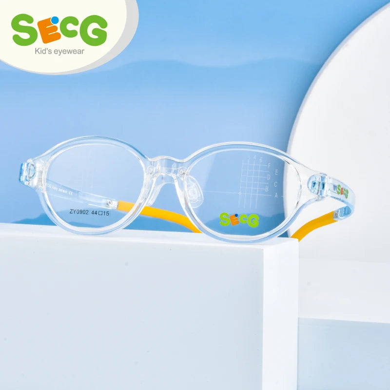 Secg Unisex Children's Full Rim Oval Silicone Tr 90 Eyeglasses 210902
