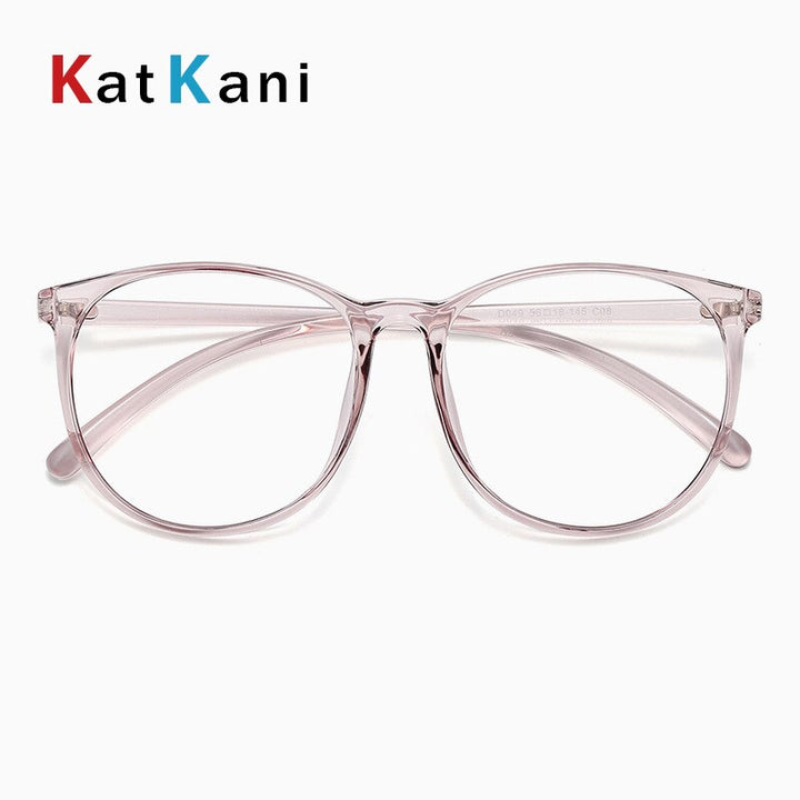 KatKani Unisex Full Rim Big Round Tr 90 Eyeglasses D049 Full Rim KatKani Eyeglasses   