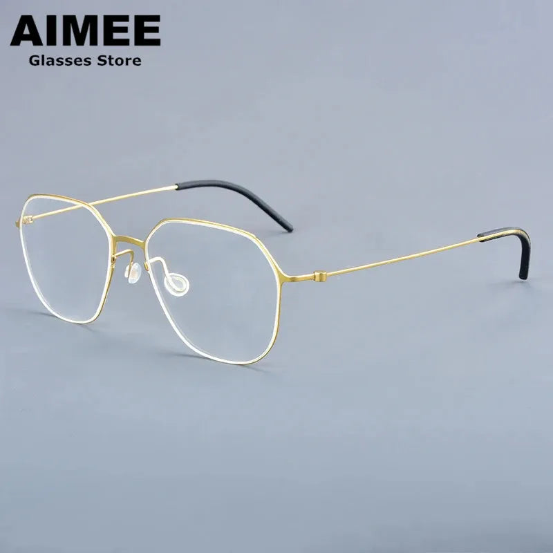 Aimee Women's Full Rim Polygon Screwless Titanium Eyeglasses 550511