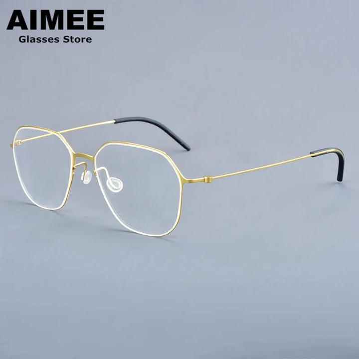 Aimee Women's Full Rim Polygon Screwless Titanium Eyeglasses 550511