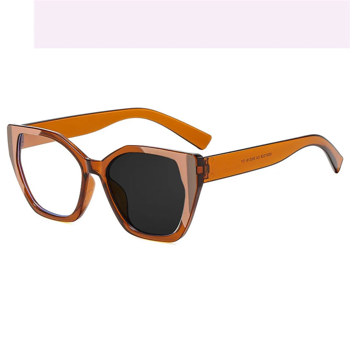 Kocolior Women's Full Rim Polygon PC Alloy Photochromic Reading Glasses 745232