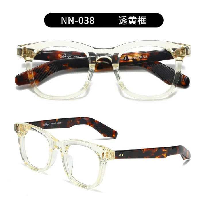 Nobler Unisex Full Rim Square Thick Acetate Eyeglasses N038 Full Rim Nobler C7  