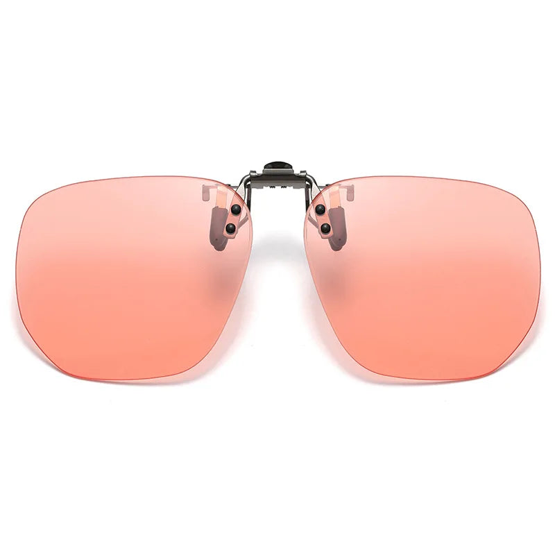 Vicky Unisex Rimless Round Tr 90 Alloy  Polarized Clip On Sunglasses V001 Clip On Sunglasses Vicky change color pink  