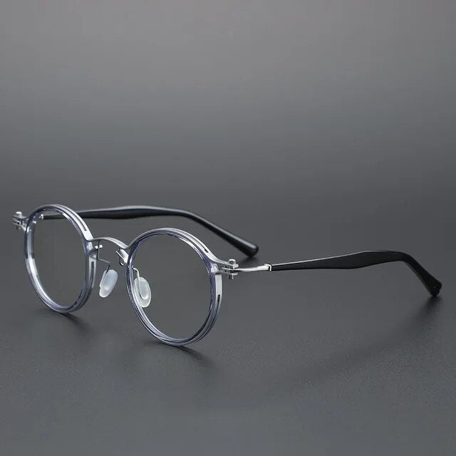 Unisex Round Reading Glasses Small Black Tortoise Alloy Reading Glasses Cubojue M2 silver no function lens 0 