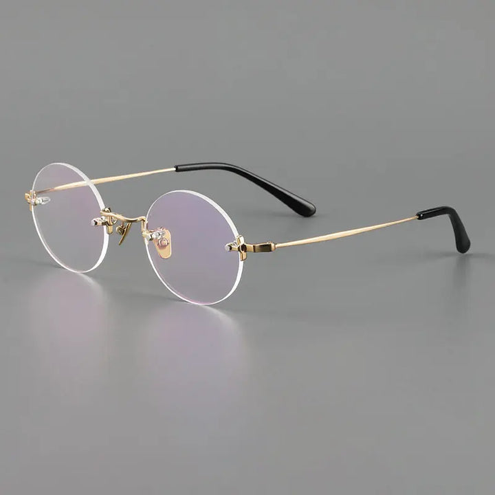 Blackmask Unisex Rimless Round Titanium Eyeglasses BM-KM272