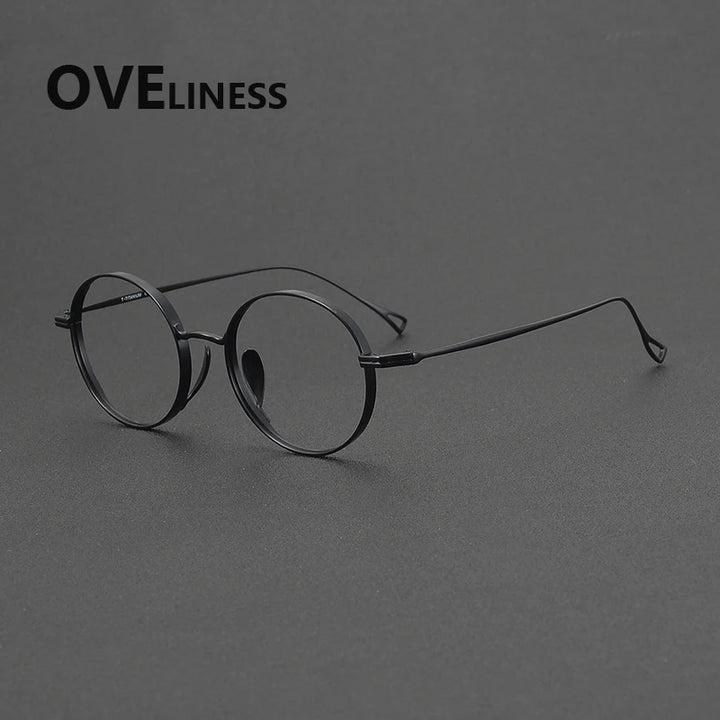 Oveliness Unisex Full Rim Round Titanium Eyeglasses 64003