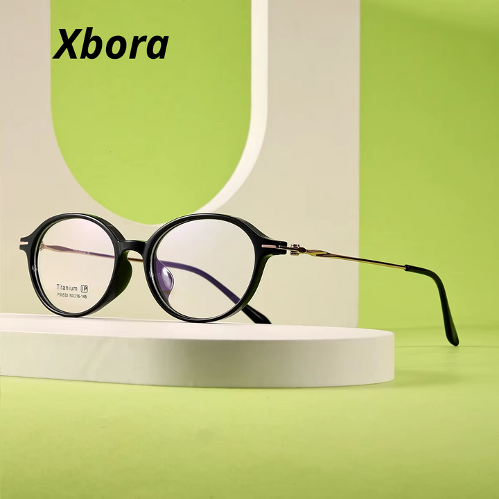 Xbora Women's Full Rim Oval Tr 90 Titanium-Alloy Eyeglasses 530533