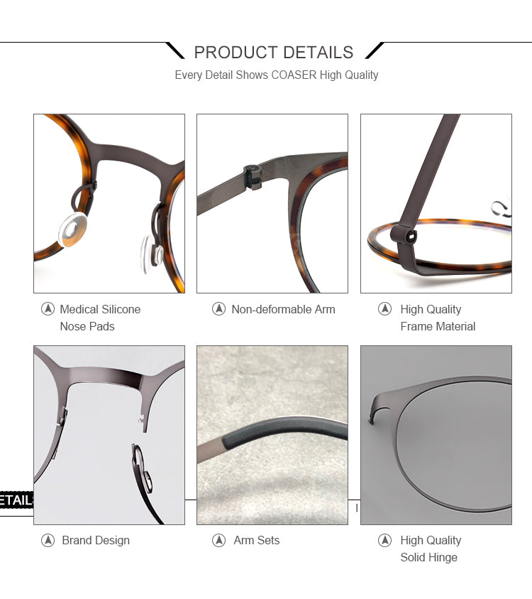 Aimee Unisex Full Rim Square Screwless Titanium Eyeglasses 49711 — view 2 | Aimee at FuzWeb