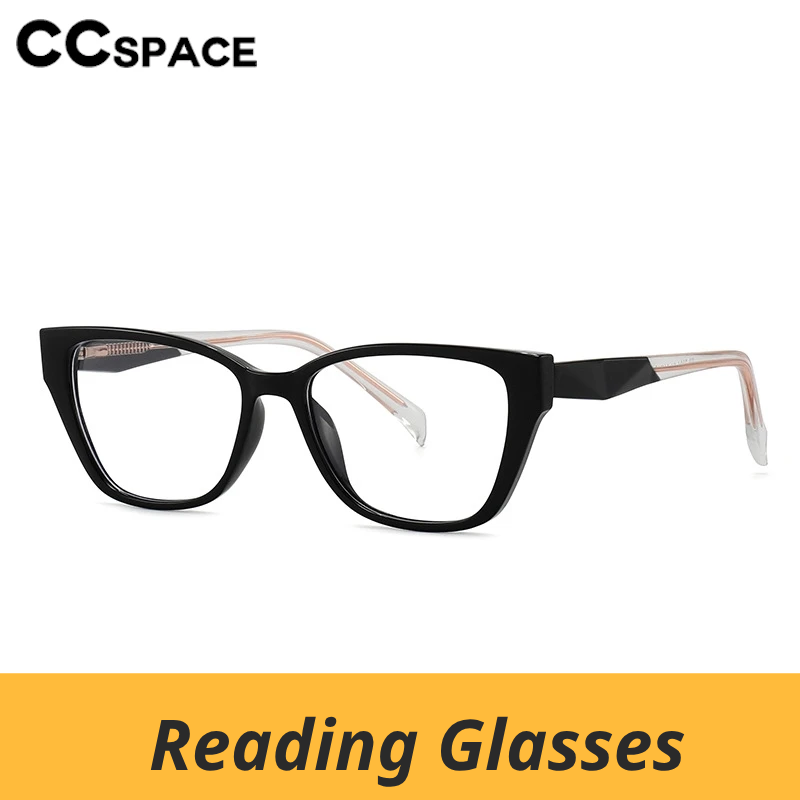 CCspace Women's Full Rim Square Tr 90 Alloy Reading Glasses 311846