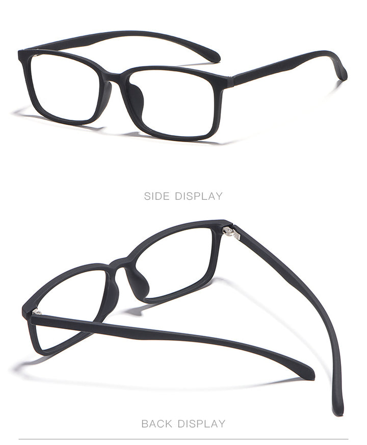 Kocolior Unisex Full Rim Square Tr 90 Hyperopic Reading Glasses 98007.