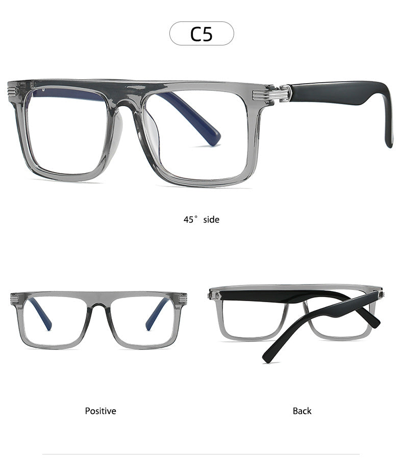 Kocolior 226100 Unisex Full Rim Square Brow Line PC Frames FuzWeb