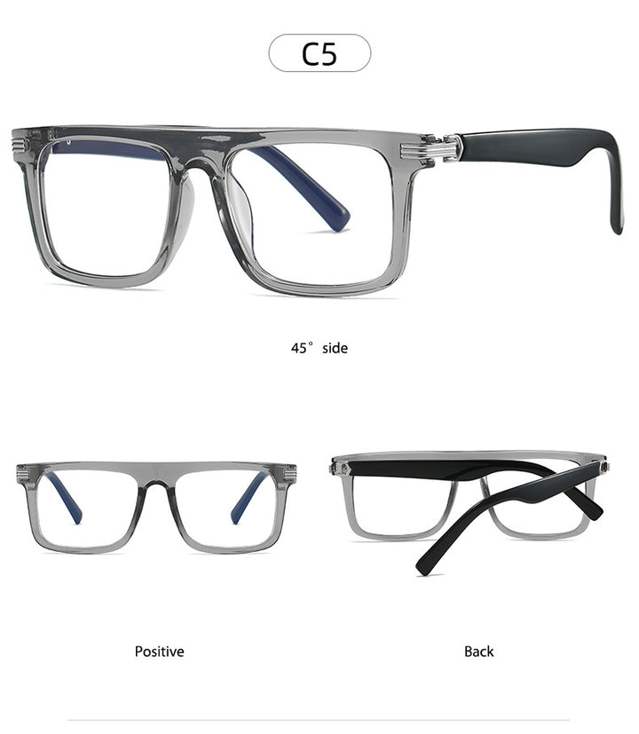 Kocolior 226100 Unisex Full Rim Square Brow Line PC Frames FuzWeb