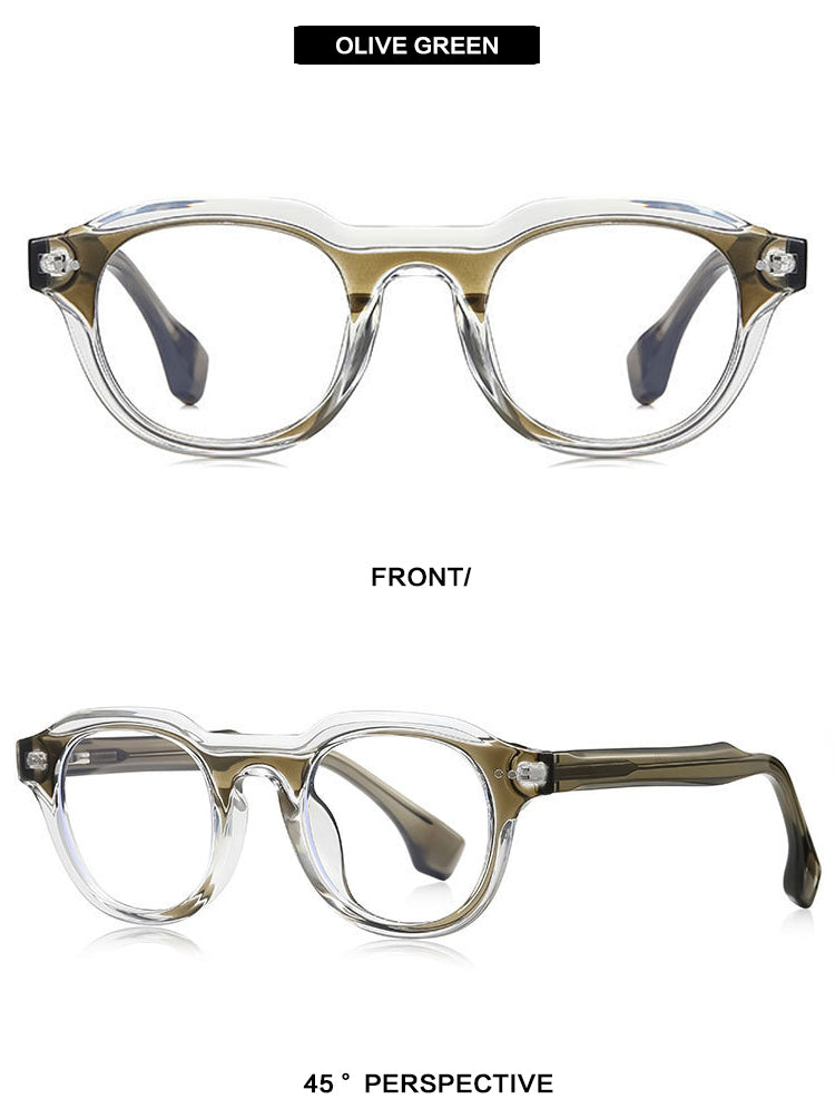 Gatenac Unisex Full Rim Oval Square Tr 90 Titanium Eyeglasses  776088 — view 2 | Gatenac at FuzWeb