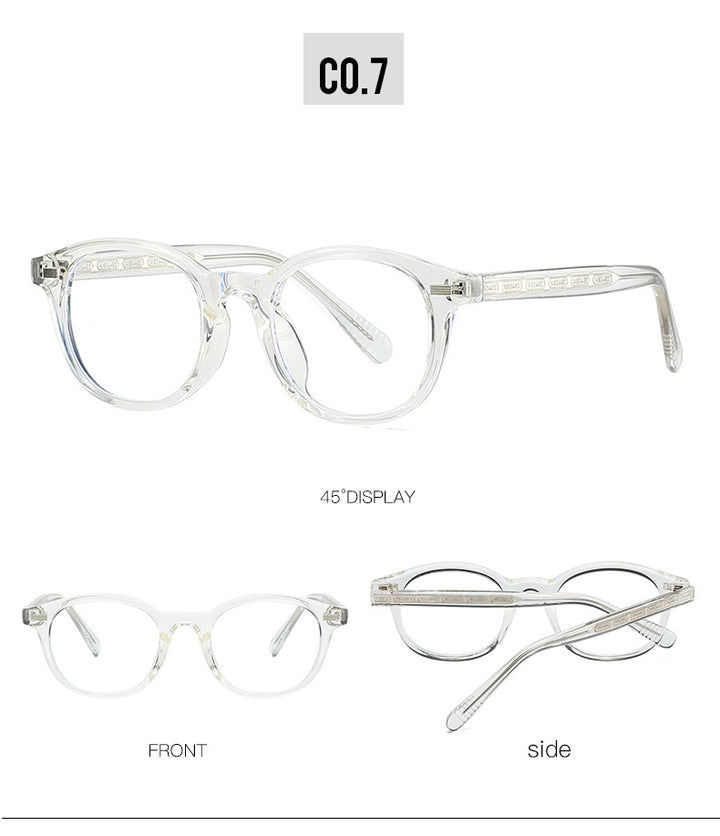 Kocolior Unisex Full Rim Round Tr 90 Photochromic Reading Glasses 28017.