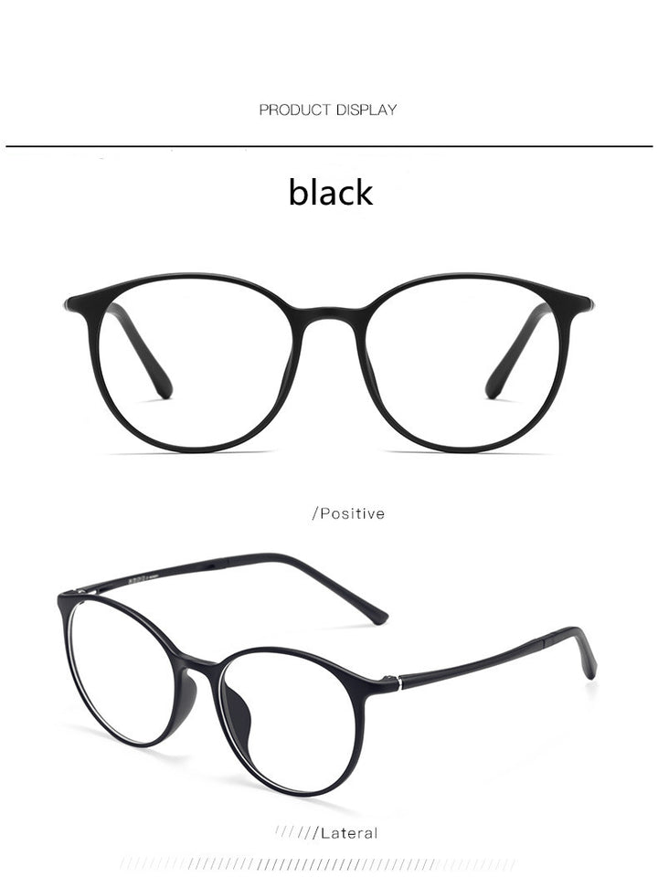 Kocolior Unisex Full Rim Irregular Round Tr 90 Titanium Eyeglasses 1935 — view 9 | Kocolior at FuzWeb
