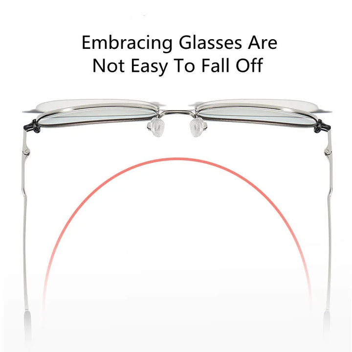 Kocolior Unisex Full Rim Square Acetate Alloy Brow Line Eyeglasses 9123 — view 4 | Kocolior at FuzWeb