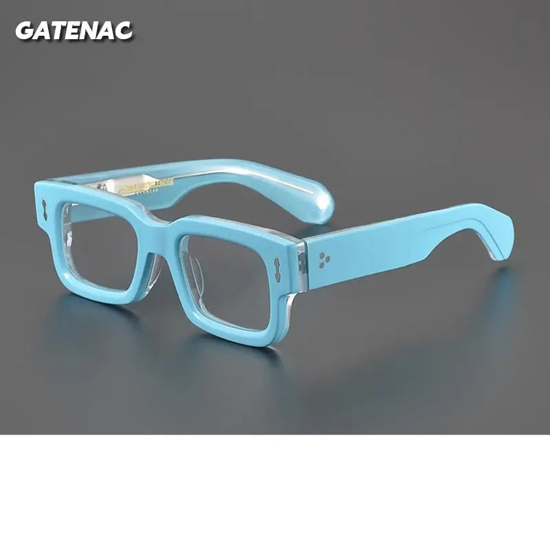 Gatenac Womens Full Rim Square Brow Line Acetate Eyeglasses 722480 — view 1 | Gatenac at FuzWeb