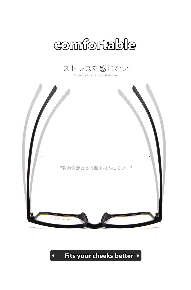 Kocolior Unisex Full Rim Square Acetate Tr 90 Hyperopic Reading Glasses D115 — view 4 | Kocolior at FuzWeb