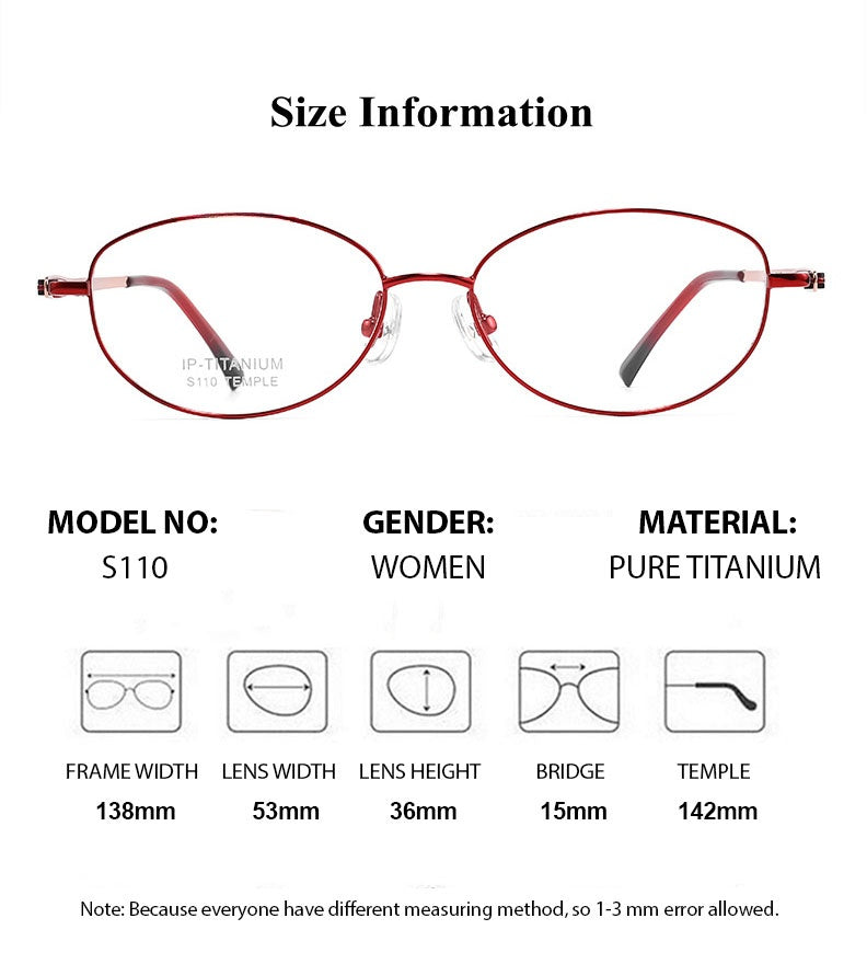 Chashma Ottica Womens Full Rim Oval Cat Eye Titanium Eyeglasses 41910 — view 2 | Chashma Ottica at FuzWeb
