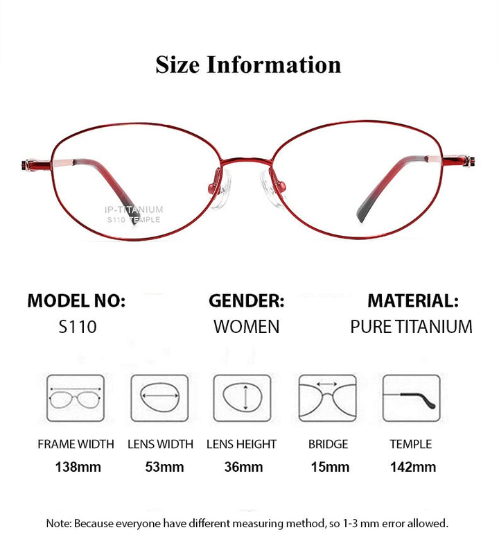 Chashma Ottica Womens Full Rim Oval Cat Eye Titanium Eyeglasses 41910 — view 2 | Chashma Ottica at FuzWeb