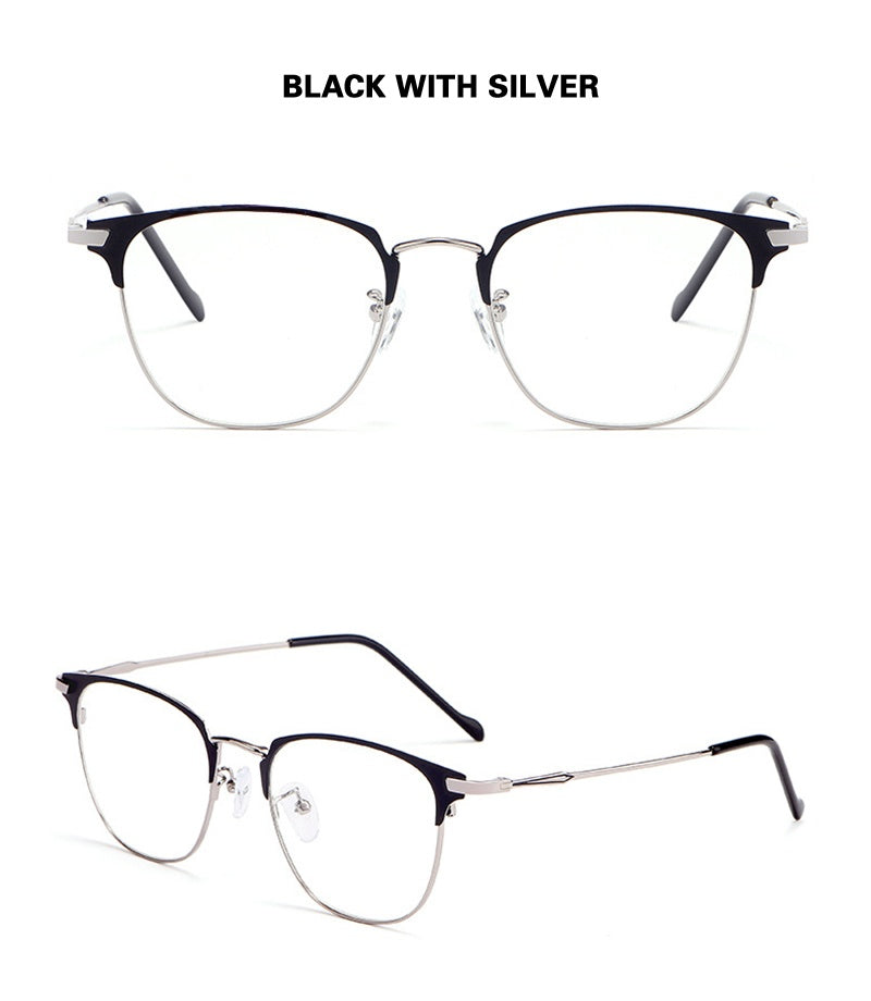 Chashma Ochki Unisex Full Rim Oval Square Alloy Eyeglasses 883389.