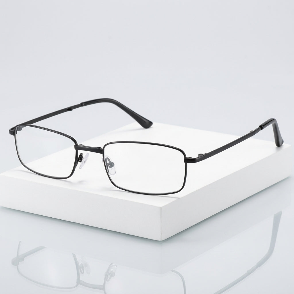 Chashma Ottica Unisex Full Rim Square Foldable Stainless Steel Alloy Eyeglasses 8827