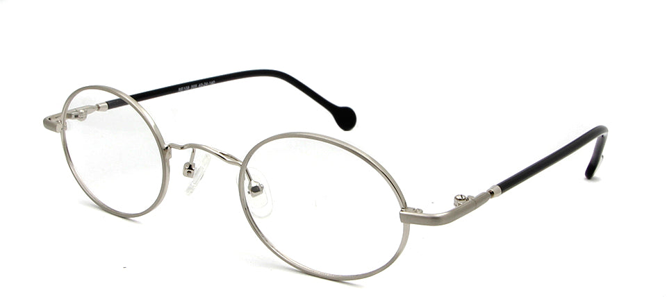 Esnbie Unisex Full Rim Small Oval Alloy Acetate Eyeglasses 18108.