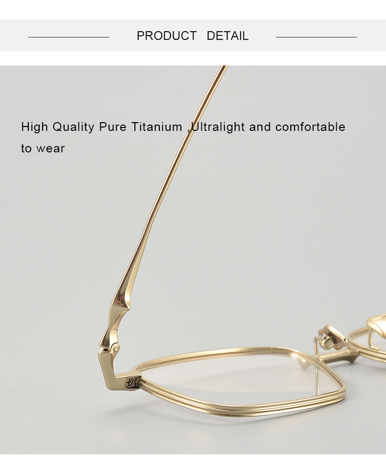 Krasivyy Mens Full Rim Polygon Square Titanium Eyeglasses 61491 — view 2 | Krasivyy at FuzWeb