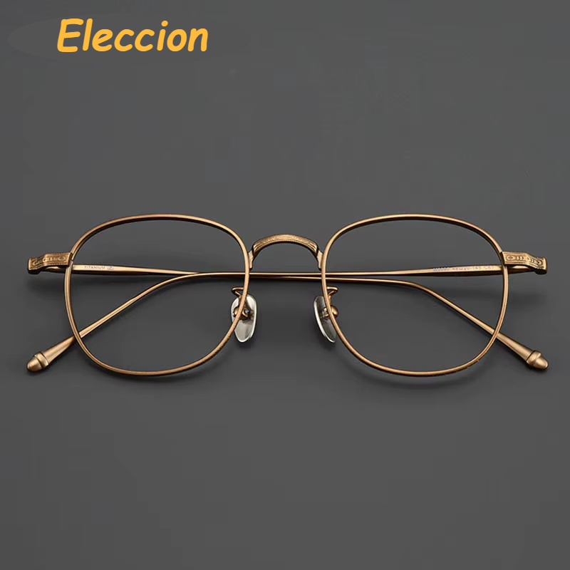 Eleccion Women's Full Rim Oval Square Titanium Eyeglasses 93090 Full Rim Eleccion