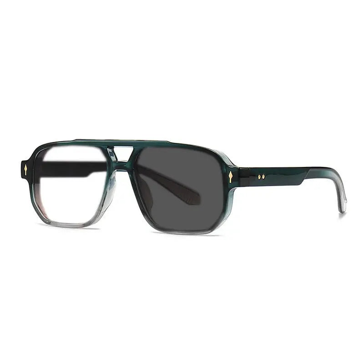 Kocolior Unisex Full Rim Square Double Bridge Tr 90 Alloy Reading Glasses 76061.