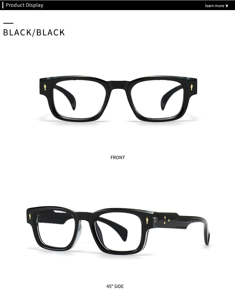 Kocolior Unisex Full Rim Rectangle Acetate Sunglasses 341000 — view 2 | Kocolior at FuzWeb