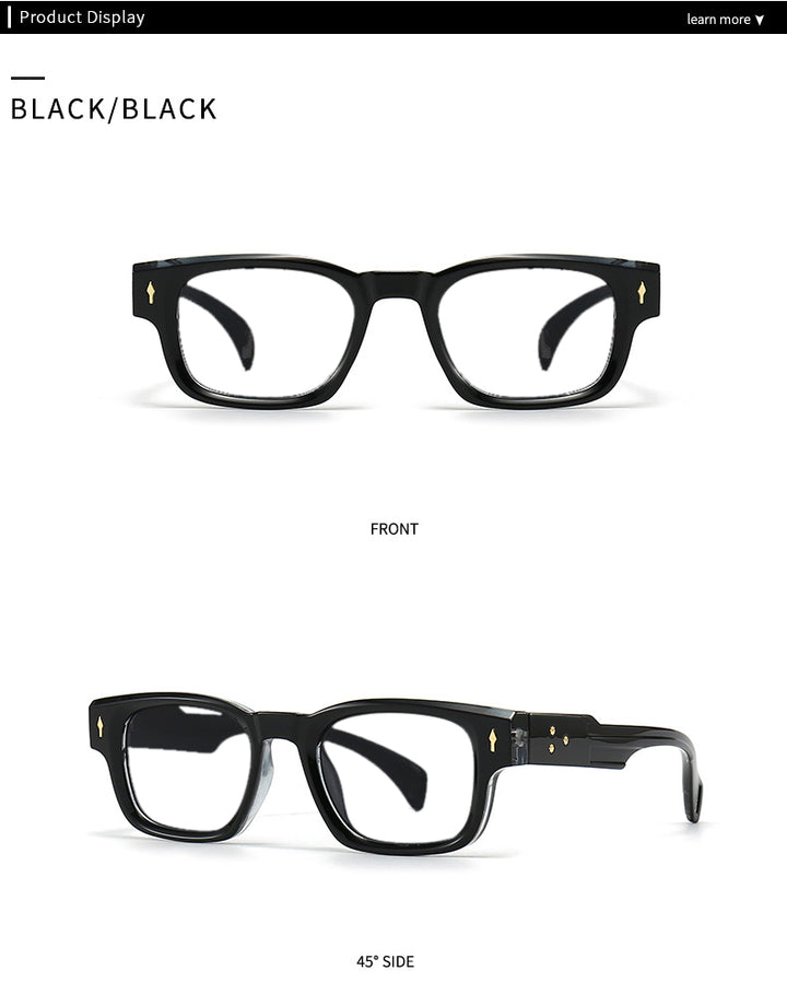 Kocolior Unisex Full Rim Rectangle Acetate Sunglasses 341000 — view 2 | Kocolior at FuzWeb