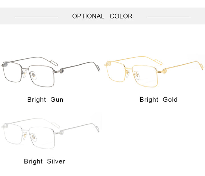 Krasivyy Unisex Full Rim Polygon Square Titanium Eyeglasses 420219.
