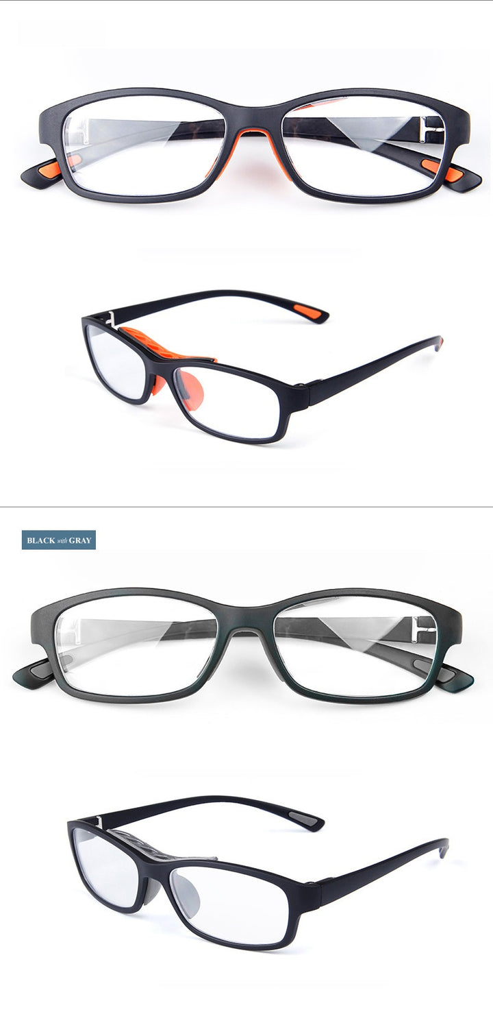 Chashma Ottica Unisex Full Rim Square Tr 90 Titanim Sport Goggle Eyeglasses 010.