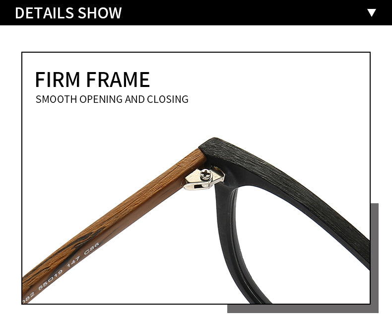 Hdcrafter Unisex Full Rim Square Oval Bamboo Wood Eyeglasses 48082 — view 1 | Hdcrafter Eyeglasses at FuzWeb