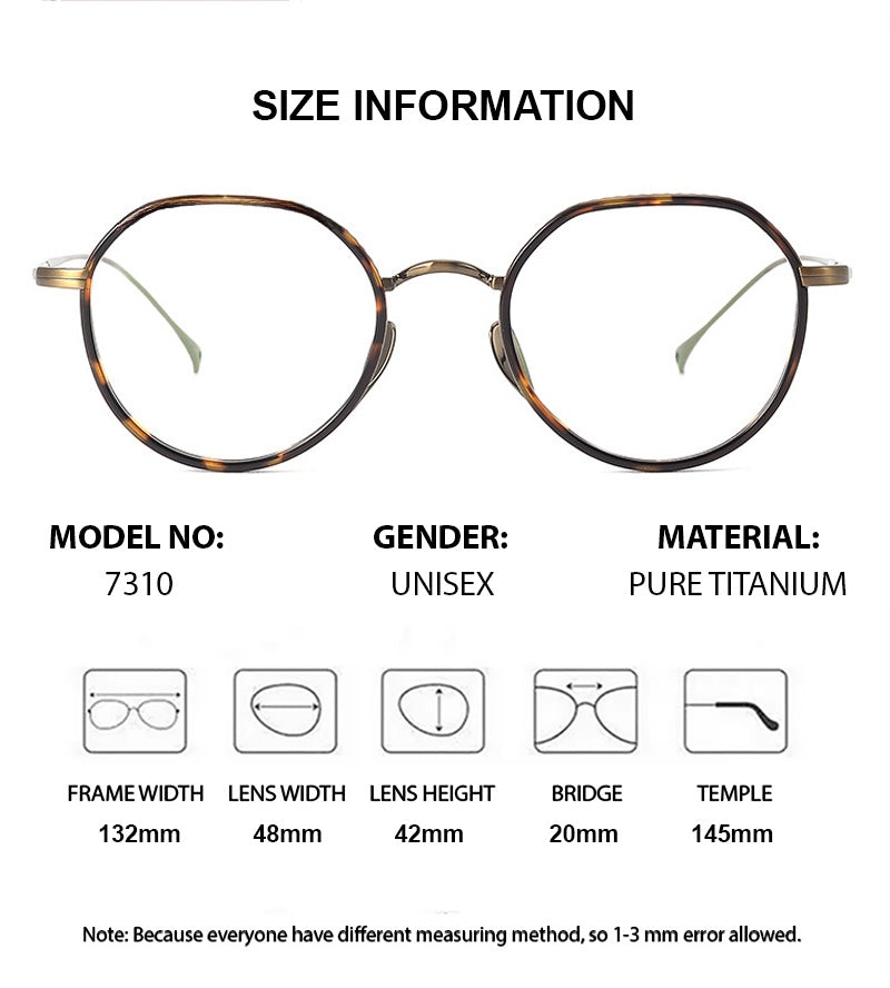 Chashma Ochki Womens Full Rim Round Titanium Eyeglasses Clip On Sunglasses 97310 — view 1 | Chashma Ochki at FuzWeb