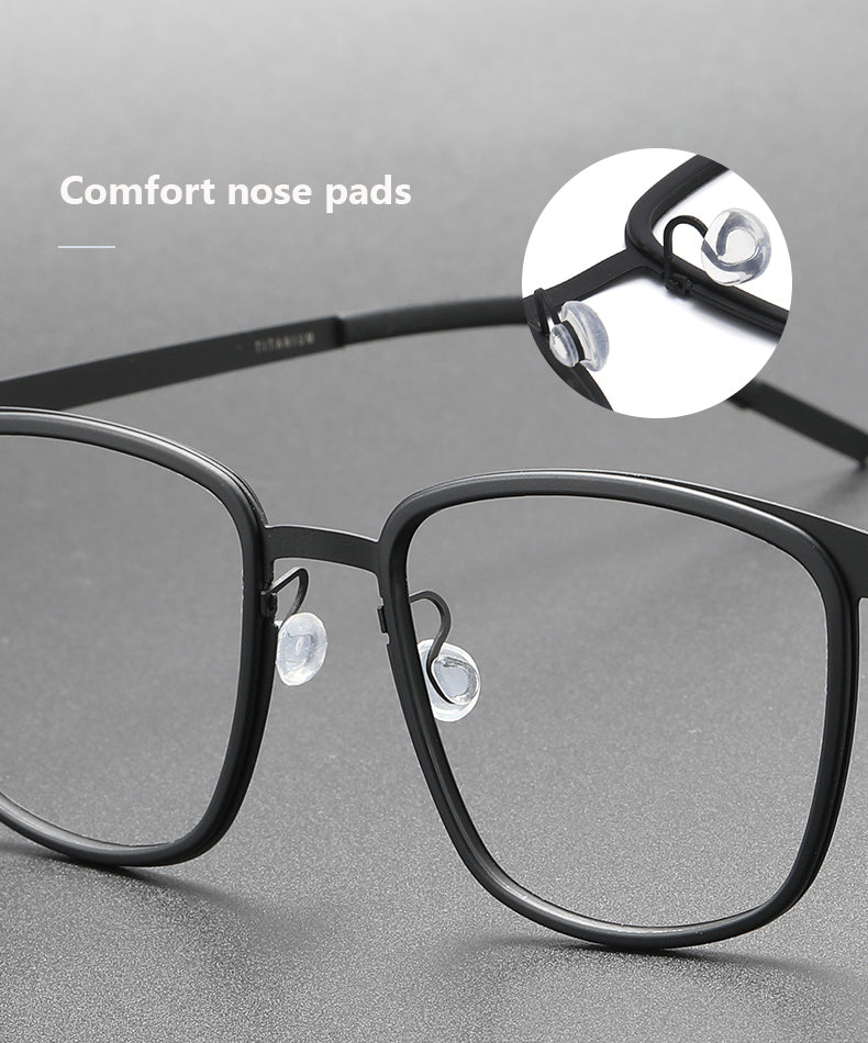 Oveliness Unisex Full Rim Square Acetate Titanium Eyeglasses 399717 — view 2 | Oveliness at FuzWeb