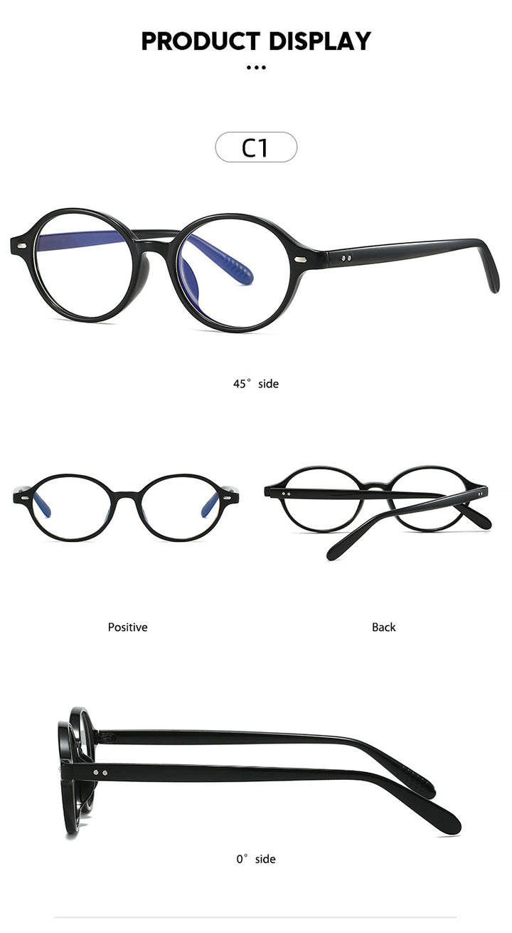 Kocolior Unisex Full Rim Round PC Tr 90 Alloy Photochromic Reading Glasses 512297.