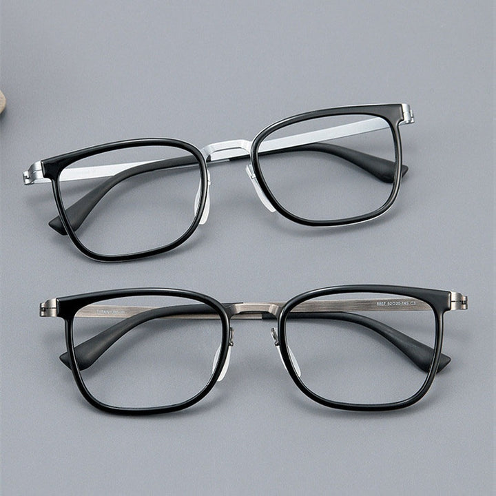 Chashma Unisex Full Rim Square Titanium Tr 90 Eyeglasses 8807 — view 3 | Chashma at FuzWeb