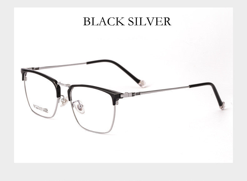 Kocolior Unisex Full Rim Square Titanium Alloy Hyperopic Reading Glasses 8628.