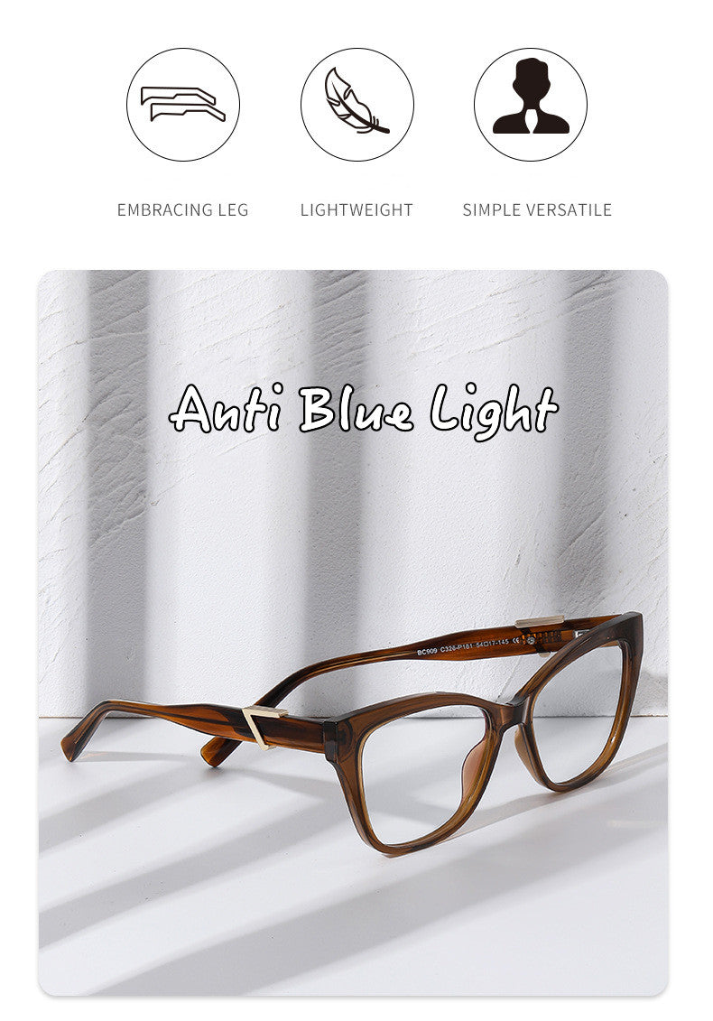Kocolior Unisex Full Rim Cat Eye Acetate Alloy Hyperopic Reading Glasses C909 — view 2 | Kocolior at FuzWeb