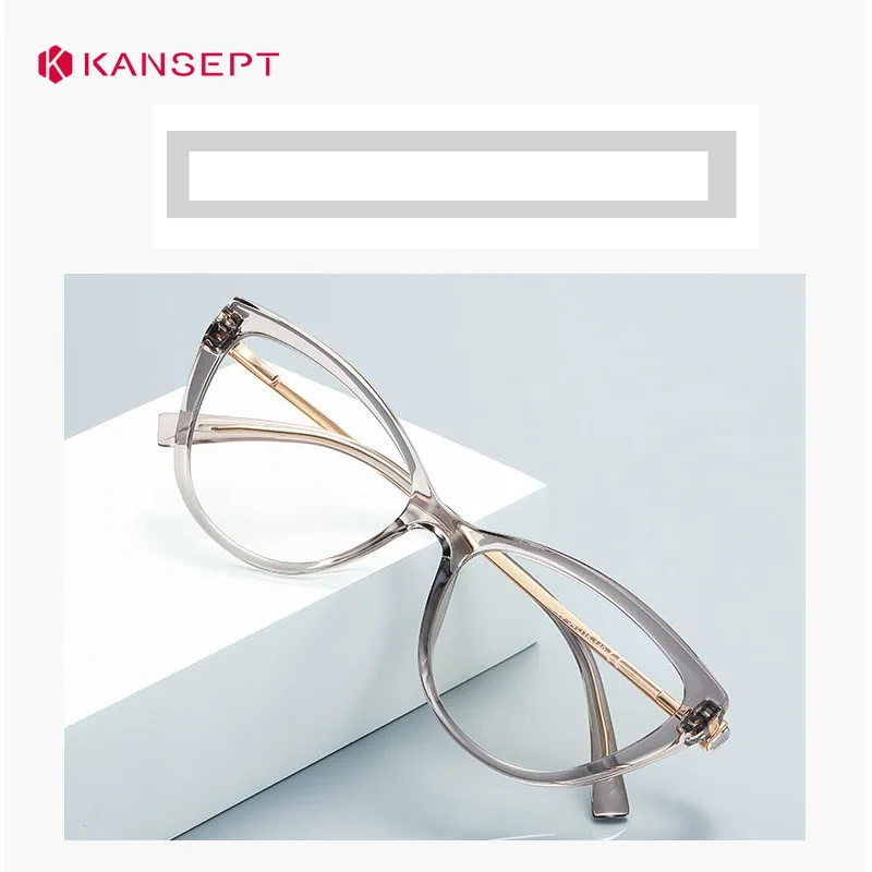 Kansept Women's Full Rim Cat Eye Tr 90 Titanium Reading Glasses 22406
