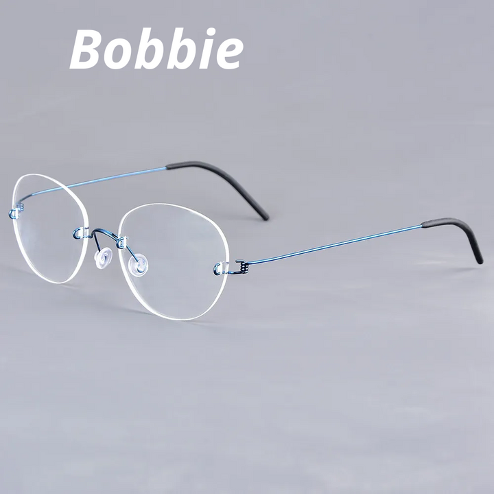 Bobbie Women's Rimless Oval Round Titanium Screwless Eyeglasses 762460